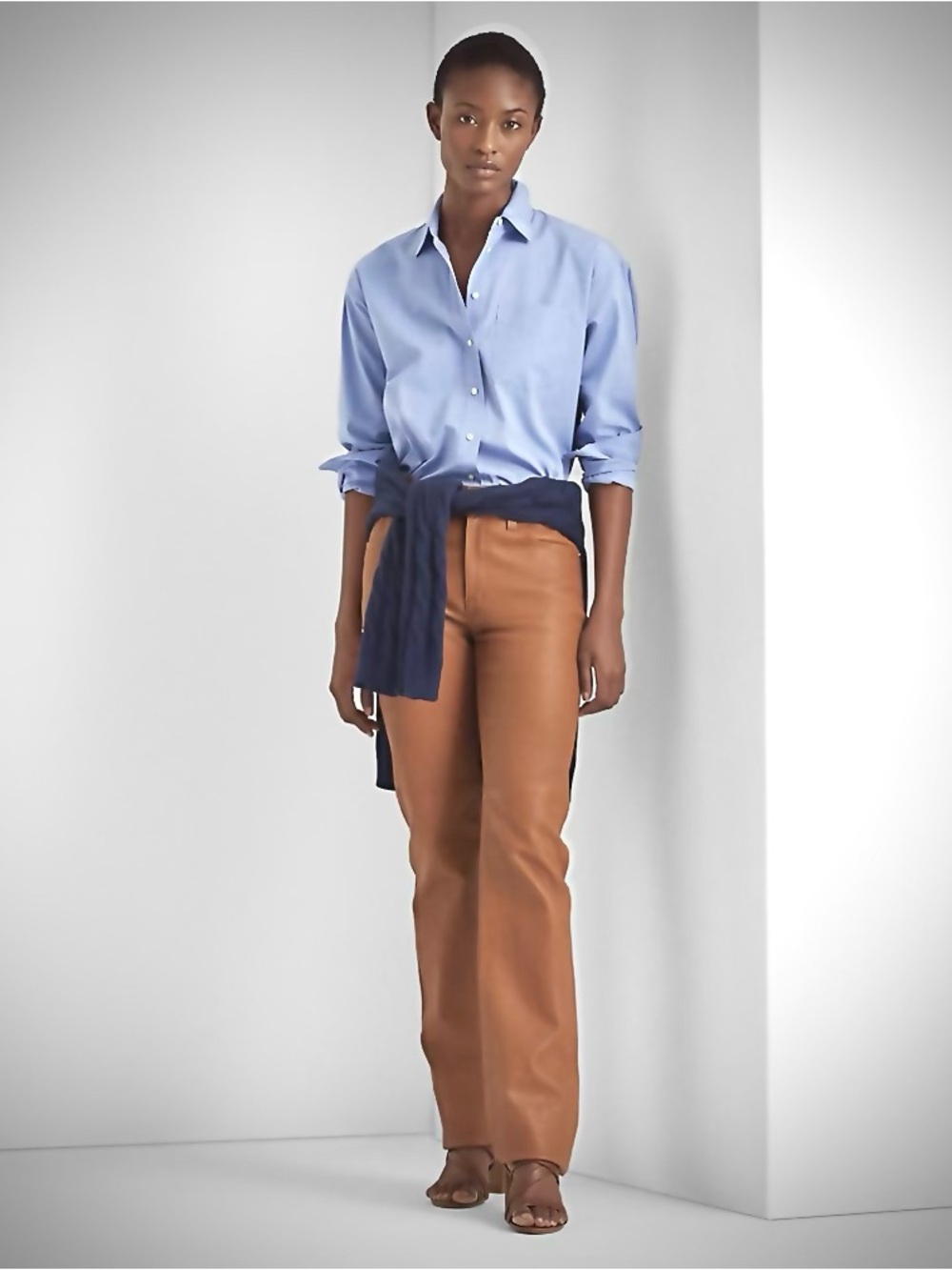 Ralph Lauren Classic Straight-Leg Brown Pants black label preppy chic classy lux